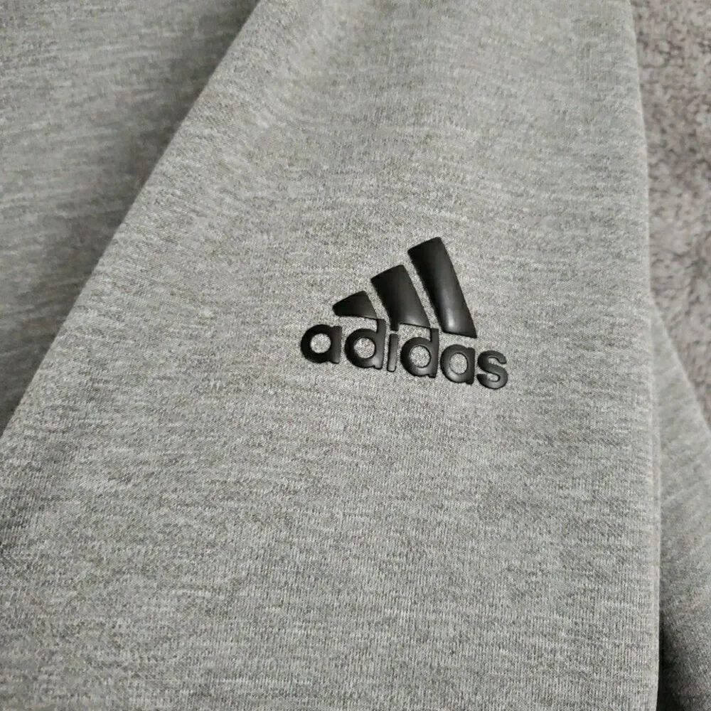 Adidas Golf Pullover Shirt 1/4 ZIP Mens Size L Performance Polyester Gray